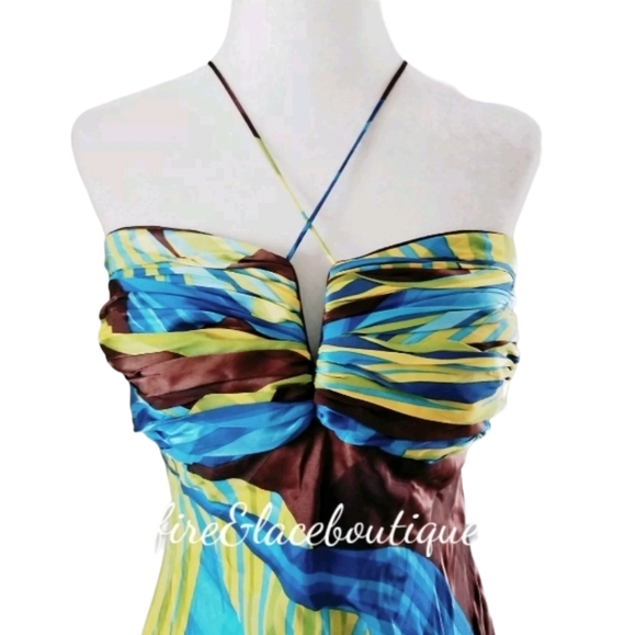 NWT CACHE WATERCOLOR SILK DRESS SZ L 12 - Picture 2 of 7